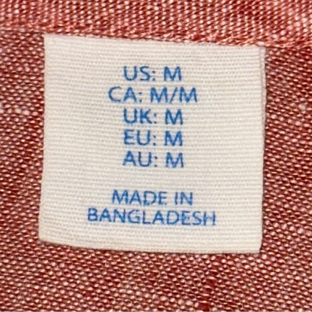 Sigrid Olsen 100% washable Linen Top in Burnt Coral - Picture 4 of 4